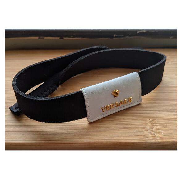 NEW Versace Black Eyeglasses Strap Band SS2019 Authentic Lightweight Classic - Picture 2 of 6